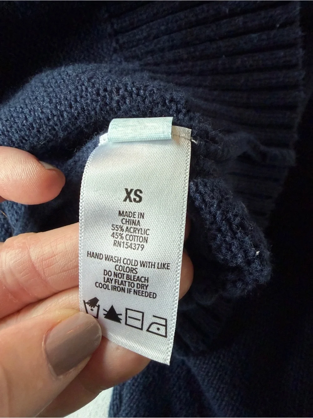 Aeropostale American Flag Oversized Sweater XS Navy Americana Preppy